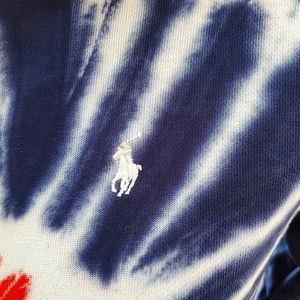 POLO Ralph Lauren RL AMERICANA Hoodie Sweatshirt Tie Dye Women Youth